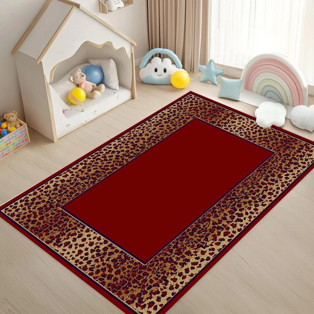 Animal Print Leopard Tiger Pattern Rug Wild Fashion Luxury Style Large Area Carpet for Living Room Bedroom Decor