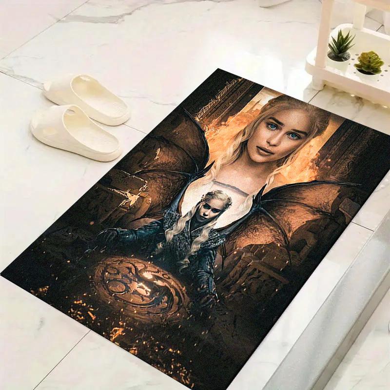 Daenerys Targaryen Carpet Rug for Living Room Bedroom Home Sofa Decoration,Kids play Non-slip Floor Mat