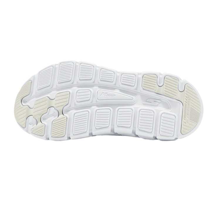 Skechers Max Flex Komfort Schnürung Runde Spitze Mesh TPU Verschleißfest Atmungsaktiv Rückfedernd Low-Top Laufschuhe Damen Sneaker 129761-WHT