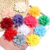 10pcs/lot 5cm Chiffon Artificial Flowers Colorful Fabric Flower Head For Wedding Party DIY Handmade Clothing Headwear Decoration
