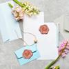 25pcs Rose Gold Wax Seal Stamp Stickers - Eucalyptus Wedding Invitation Envelope Seal Stickers, Self- Adhesive Stickers Perfect