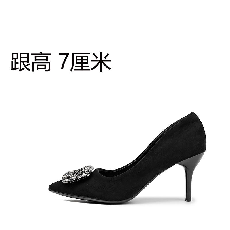 

Женские туфли на высоком каблуке стилет ранняя весна новые черные профессиональные остроносые чувство дизайна нишевый темперамент знаменитость нюдовые туфли 35