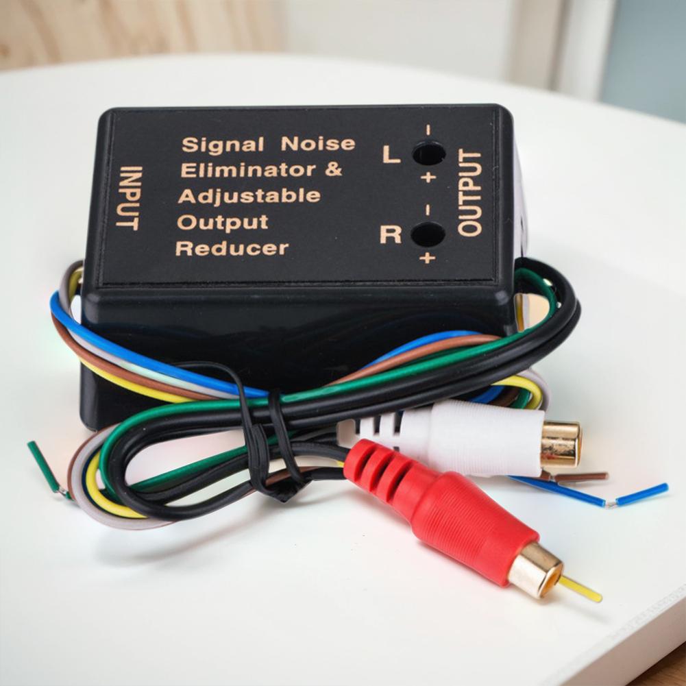 2 Way Car Audio RCA Converter 12-24V Low Level Converter Adapter High Level To Low Level Converter 40W Adjustable RCA Adapter