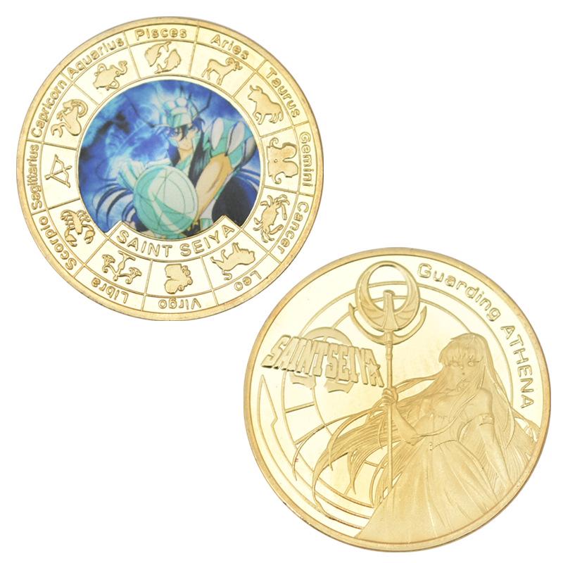 Saint Seiya Die-cast Metal Commemorative Coin Badge Gift