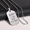 Coliere personalizate cu plăcuță de identificare pentru câini pentru bărbați, Plăcuțe de identificare militare gravate Personalizați cu cuvintele dumneavoastră, Cadou de Ziua Îndrăgostiților, Zi de naștere, Tată