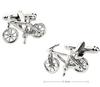 Factory Price Retail Quality Cufflinks For Men Silver Color Brass Material Bicycle Bike Design Cuff Links