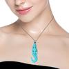Pendant Tibetan Turquoise CrosGemstone Women'Unisex Silver Jewelry 3.75"
