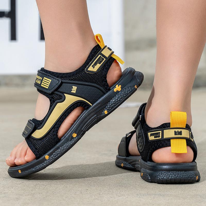 199 Manufacturers Boys Sandals 2025 New Middle-aged and Older Children Korean Version Summer Baby Children Non-slip Soft Bottom Sand