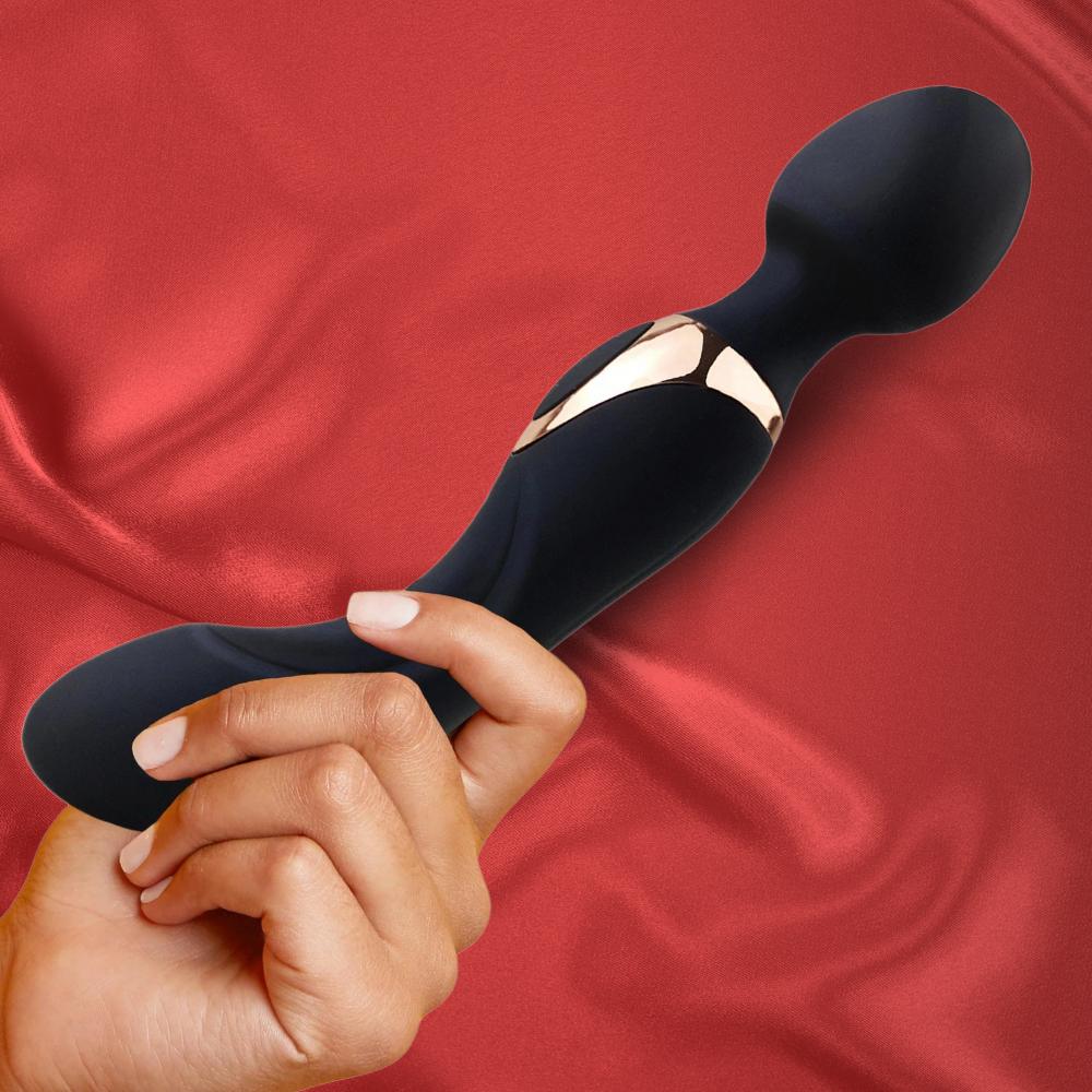 Dildo vibrator massager wand double-sided 20 modes anal elegant strong
