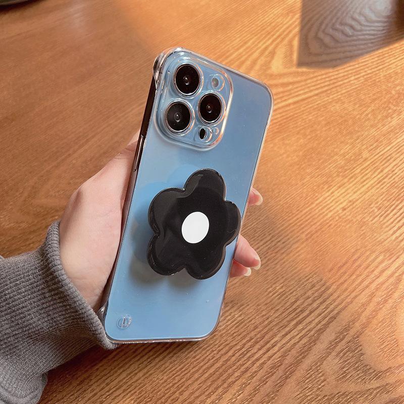 

Простой и практичный чехол для телефона Apple 13 с подставкой в виде цветка, прозрачный противоударный защитный чехол для iPhone 12 Pro Max iPhone 16 Pro max 6.9 inch