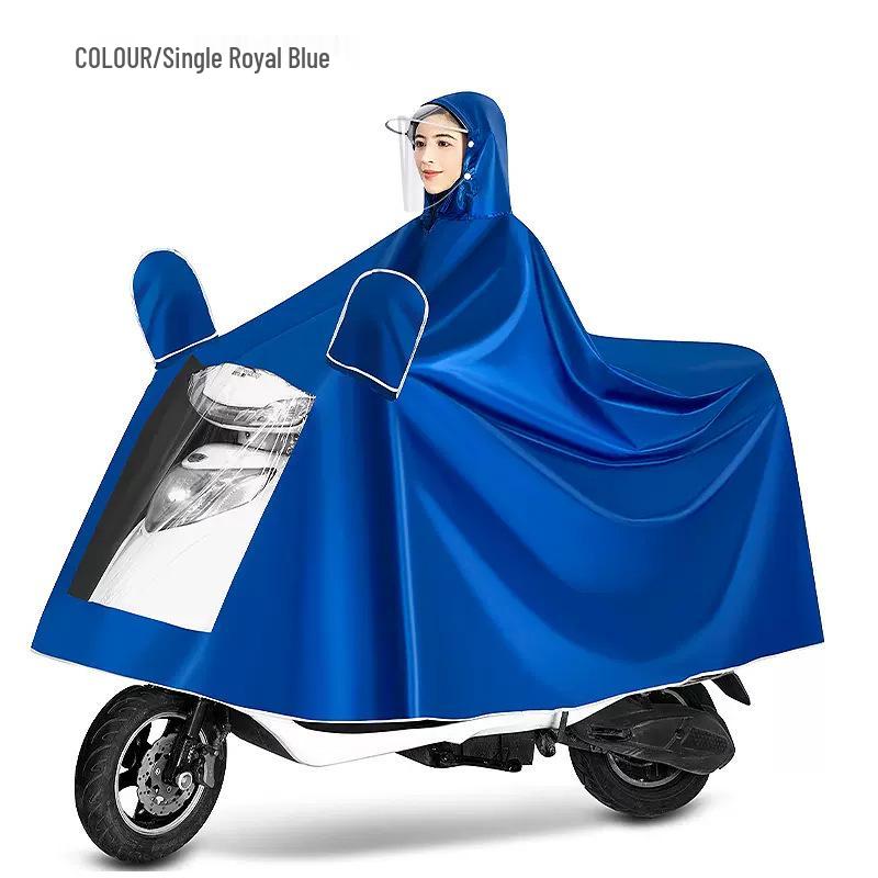 Men's Waterproof Electric Vehicle Poncho: Extra Thick, Anti-Storm, Enlarged for Motorcycles and Battery Cars