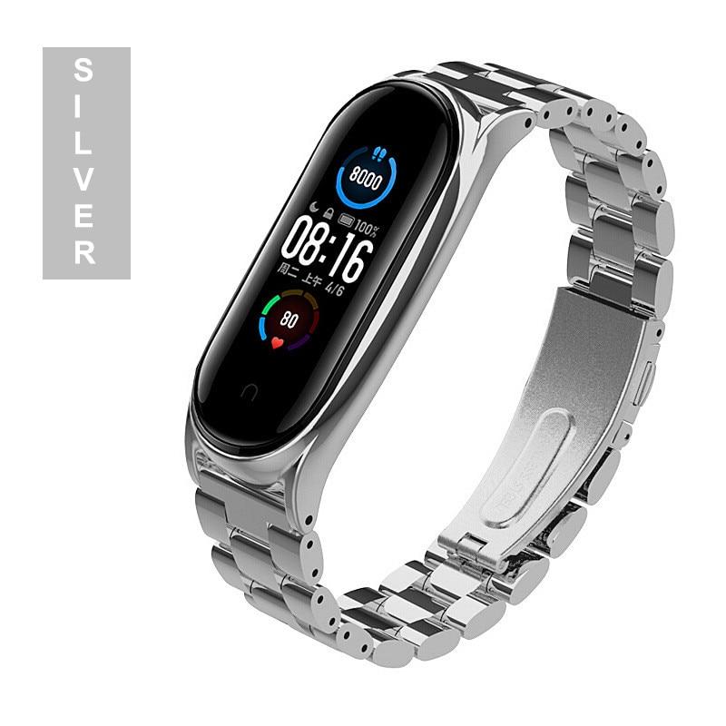 Fashion Watch Bracelets Replacement Strap For Mi Band 7 6 5 4 Strap Milanese Loop Steel Wristwatch Strap For Xiaomi Mi Band 3 4