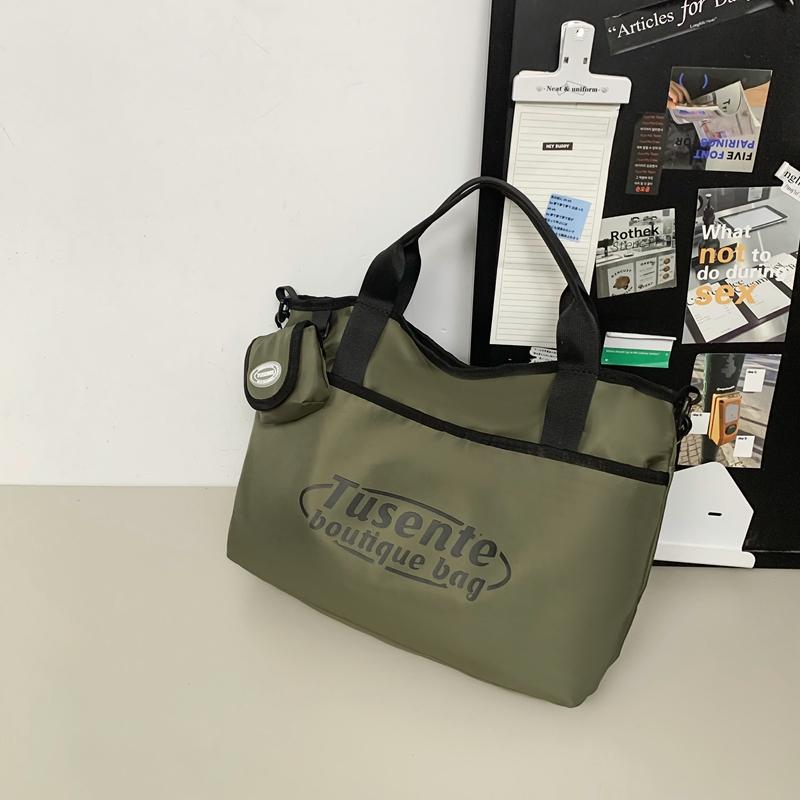 Women's Messenger Bag Letter Print Student's Large Capacity Shoulder Bag Men's Handbag