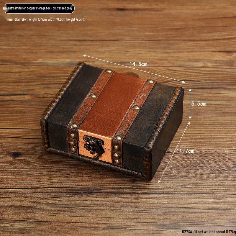 Exquisite Wooden Antique Jewelry Storage Box - Dustproof and Clutter-Free