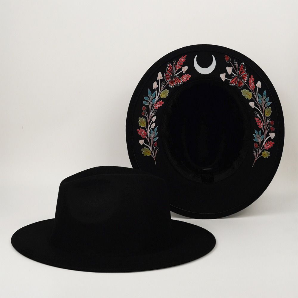 Bohemian Costume Cosplay Cap Butterfly Topper Hat Fashion Western Cowboy Jazz Hat Travel
