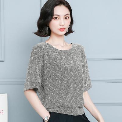 Large Size Women's Clothing, New Style, Rich Lady Looks Slim, Bottoming Shirt, Short-sleeved T-shirt, Mother's Top, Women's Clothing