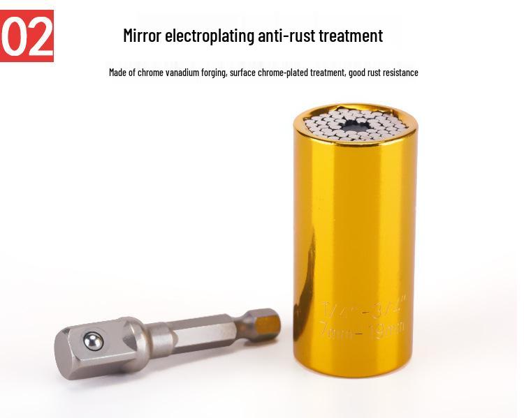 Universal 7-19mm Multifunctional Socket Set for 3/8 Electric Drills