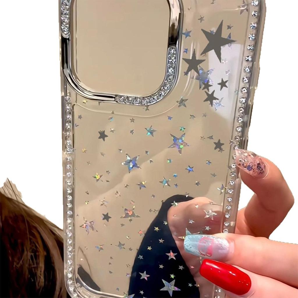 Laser Star Flash Diamant Hülle für Apple 17PROMAX Modemarke Internet-Berühmtheit High-End Licht Luxus Damen Strass Schutzhülle