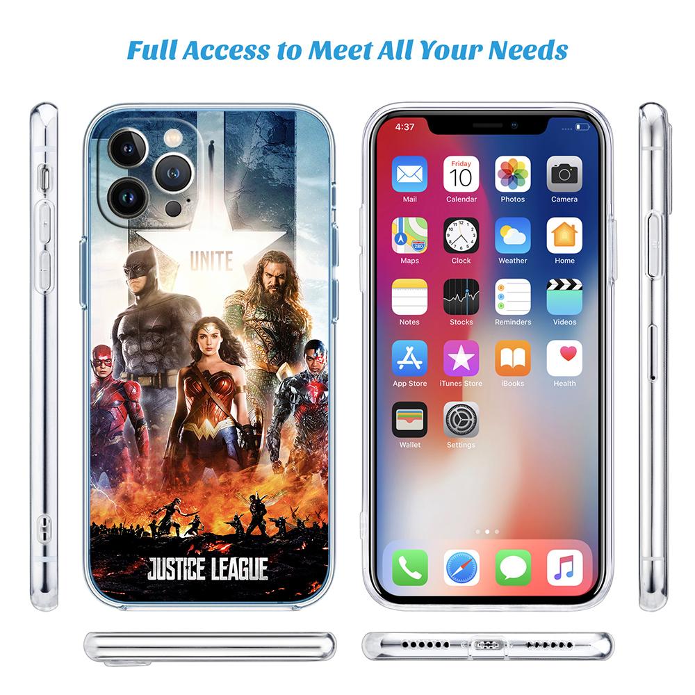 CJ72 Justice league Soft Shell Transparent Phone Case for Samsung Galaxy A04 A04S A14 A23 A34 A54 M23 M33 M52 M53