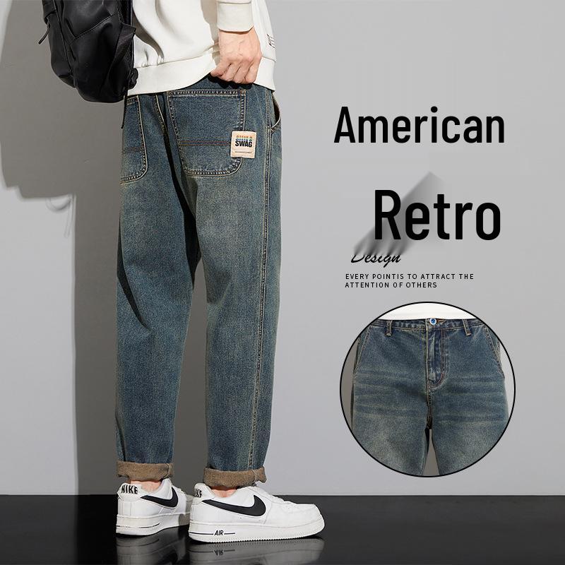 

Мужские ретро джинсы WilliamPOLO на осень, повседневные, прямого кроя 33