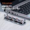 4-Port USB Charging Dock with Light Base, One-to-Four Transparent Design
