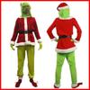 Auffälliges Grinch Cosplay Kostümset für Halloween-Maskeraden