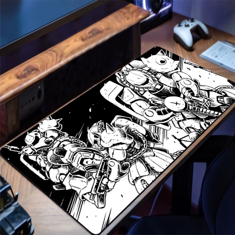 Mouse Pad Mechanical Warrior Gundam Zaku II PC Accessories Keyboard Pad Gaming Mats Rubber Mousepad Laptop Desk Mat HD Mouse Mat