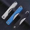 Stainless Steel Folding Knife Mini Keychain Pocket Knife Quick Open Scalpel Knife Replaceable Blades Kitchen Knife Accessories