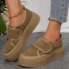 Chaussures tendance pour femmes, chaussures vulcanisées à bout rond de haute qualité, chaussures d'automne à bout rond solides, chaussures d'extérieur décontractées pour le bureau