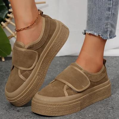 Scarpe da Donna alla Moda Alta Qualità Punta Tonda Scarpe Vulcanizzate da Donna Autunno Punta Tonda Monocolore Piattaforma Esterna Casual Ufficio Scarpe da Donna