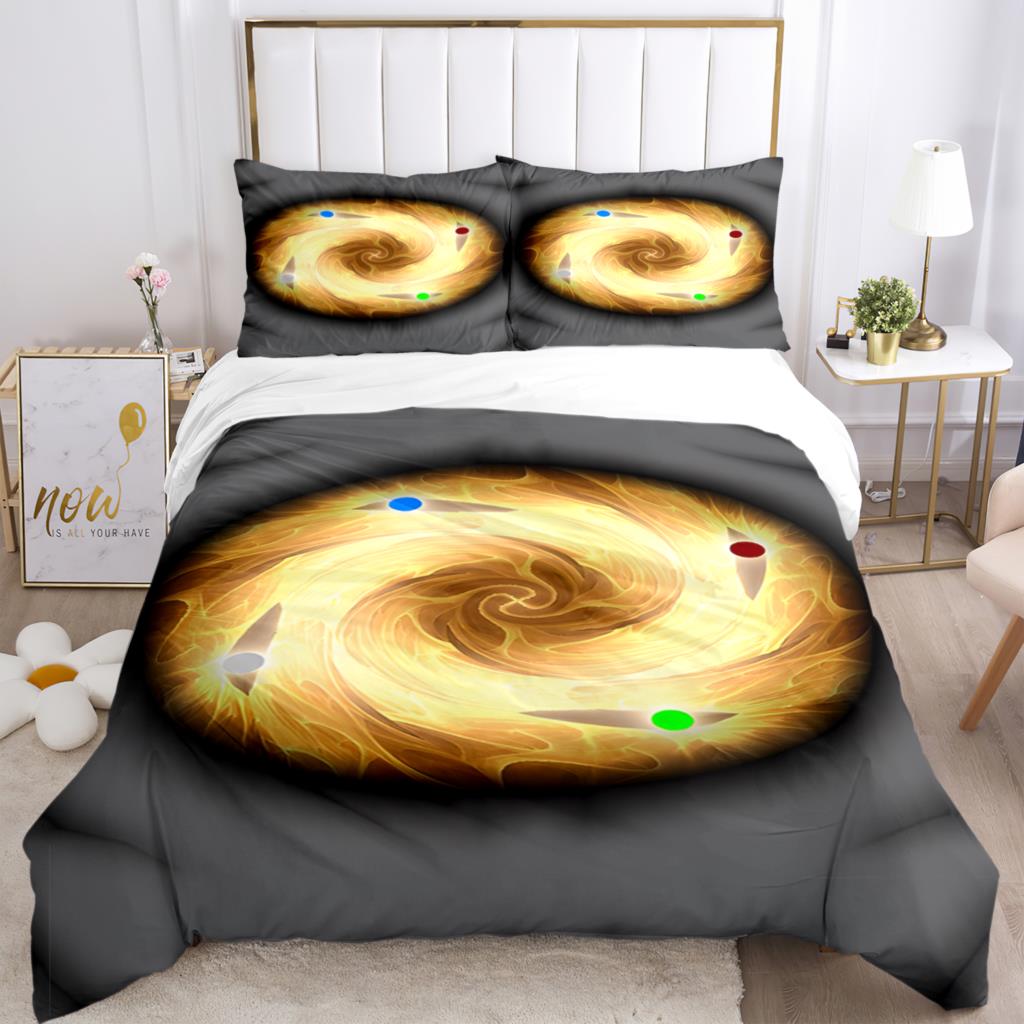 Fashionable Tai Chi Chinese HD Print 3 - Piece Bedding Set, for Children & Adults, with Quilt Covers & Pillowcases