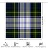 Green Plaid Shower Curtain Waterproof Bathroom Decor Blue Yellow Striped Home Decorative Polyester Fabric Modern Bath Mat