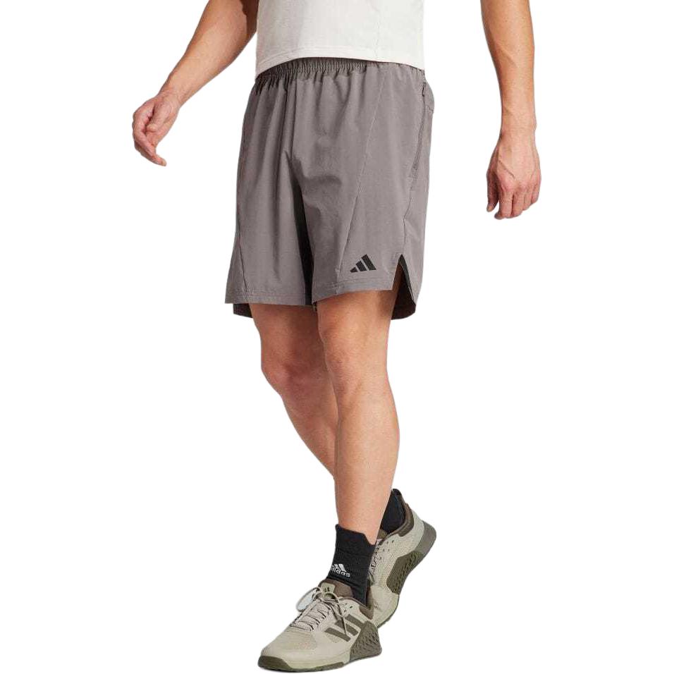 Adidas Loose Casual Shorts With Logo Print Men Bottoms Gray IS3832