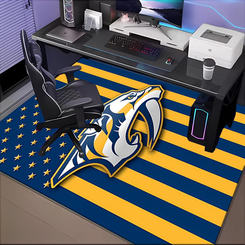 Nashville Hockey Team Floor Mat for Living Room, Game Rooms, Office, Bedroom, Office Floor Mat Playful Design, Christmas Fan Gifts