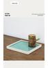 Brazilian Rosewood Square Ceramic Shallow Dish for Indoor Decor