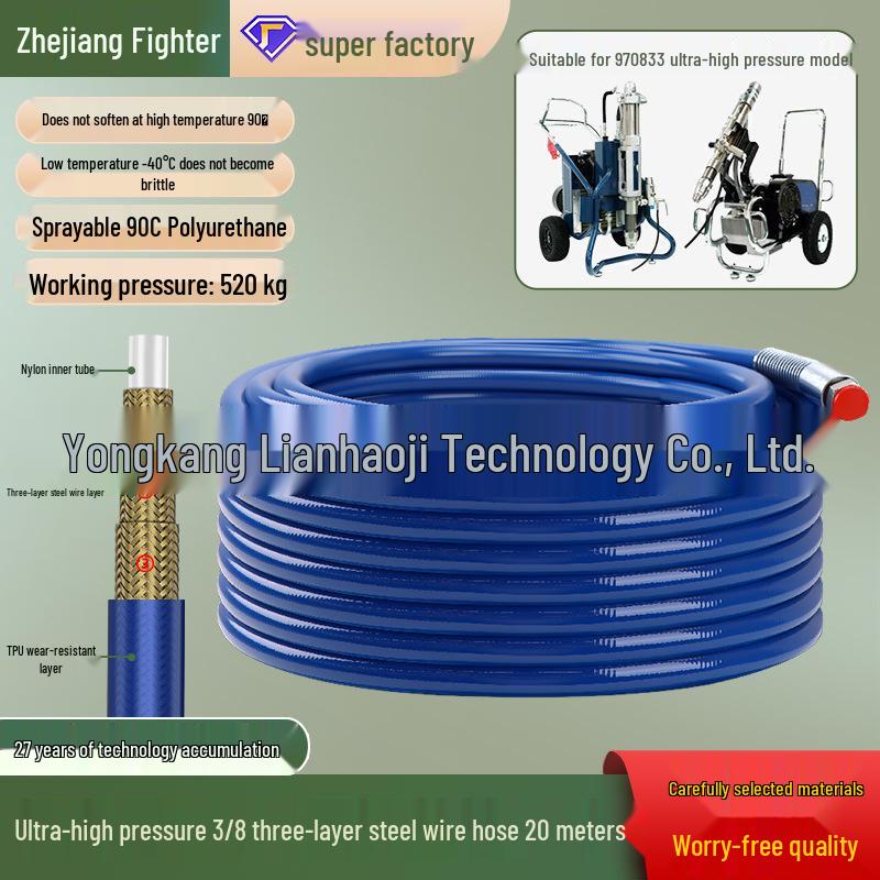 Hochdruck-Latex-Farbspritzschlauch – Nylondraht für Airless-Spritzgeräte