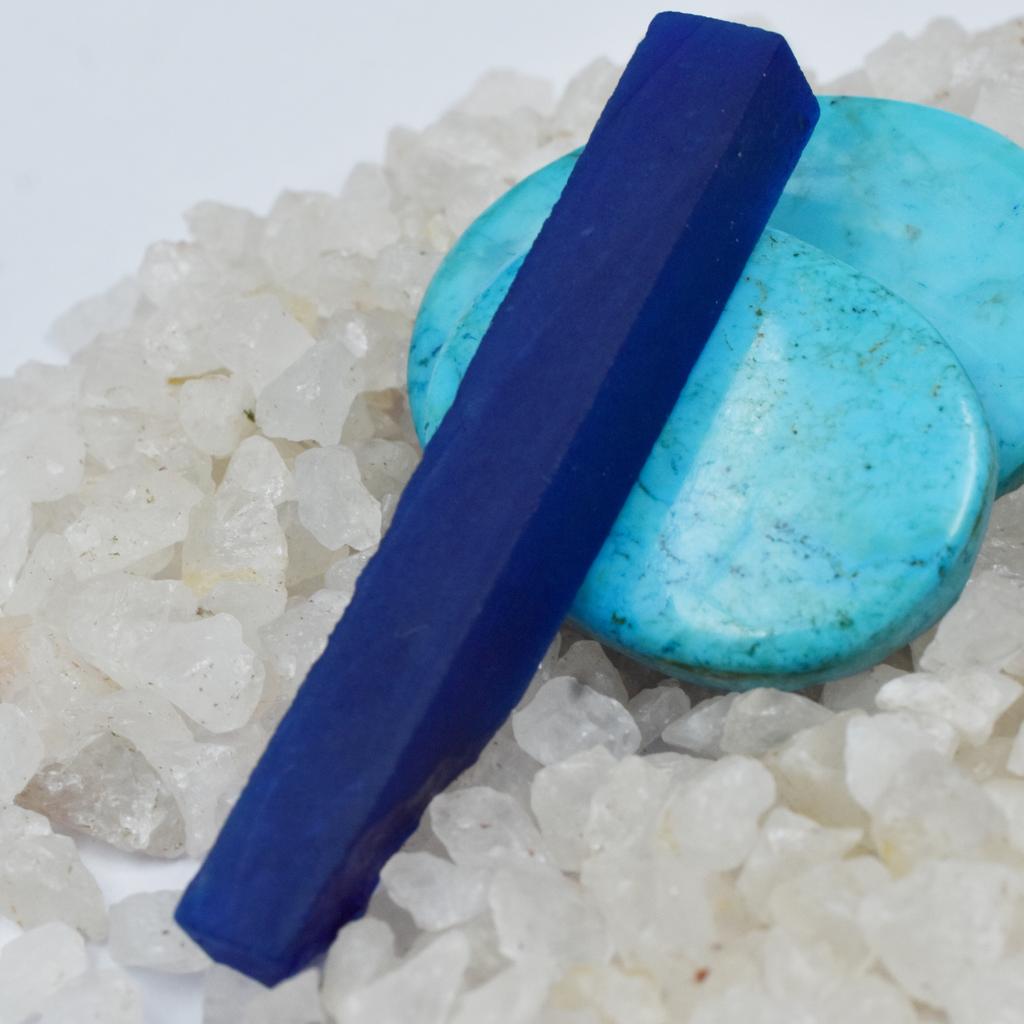 Natural Blue Sapphire Loose Gemstone 34.90 ct Uncut Raw Rough September Birthday Birthstone