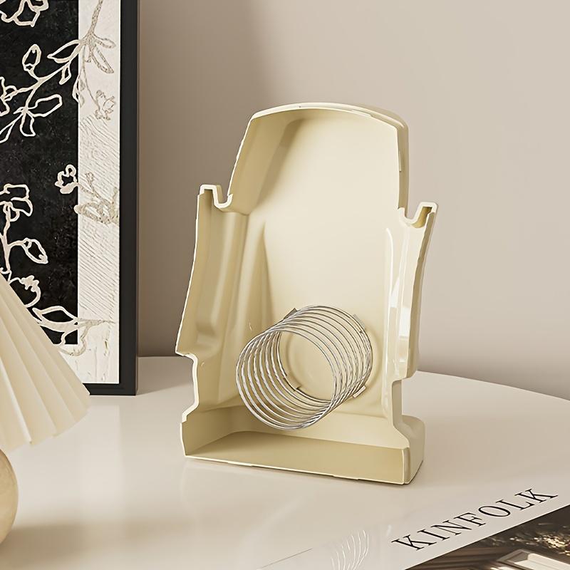 Kopfhörerständer im Vintage-Stil & Taschentuchbox-Kombination - Kreatives Steindesign für Wohnzimmer- oder Schlafzimmerdekor, Langlebiger Kunststoff, Rechteckige Form