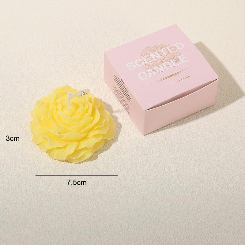 Peony Flower Aroma Candle 1PCS Indoor Accompaniment Handmade Scented Solid Wax Mother's Day Atmosphere Valentine's Day