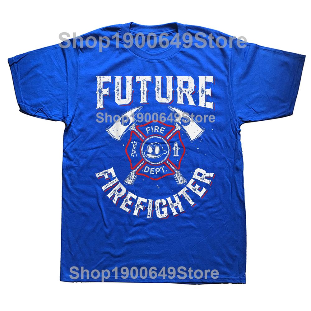 Future Firefighter Line Firefighting T Shirts Graphic Streetwear Short Sleeve Birthday Gifts Summer Style Tshirt Mens Clothing