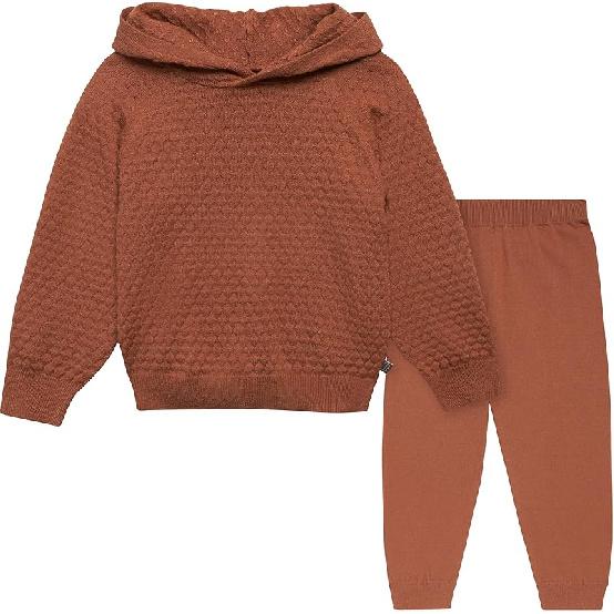 Modern Moments by Gerber Girls Baby and Toddler Honey Comb Sweater Knit Top and Pant Set 12 Months