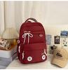 Schoolbag new collegiate style bow backpack, Korean style INS high-value candy color, large-capacity backpack for middle and high school students