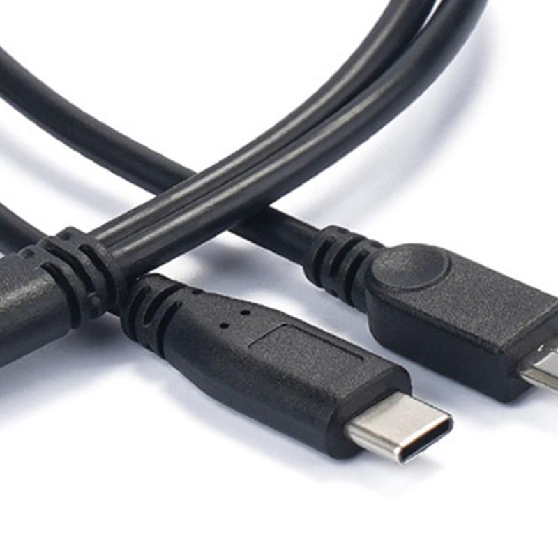 30cm Type C to 5Pin Splitter Charging Cable Optional For Smartphones Tablets Earphones and Small Appliances