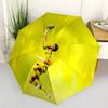 Fireball Soccer Player Compact Travel Automatic Umbrella Compact 8-Rib Lightweight Sturdy Construction All-Season Use Fashionable
