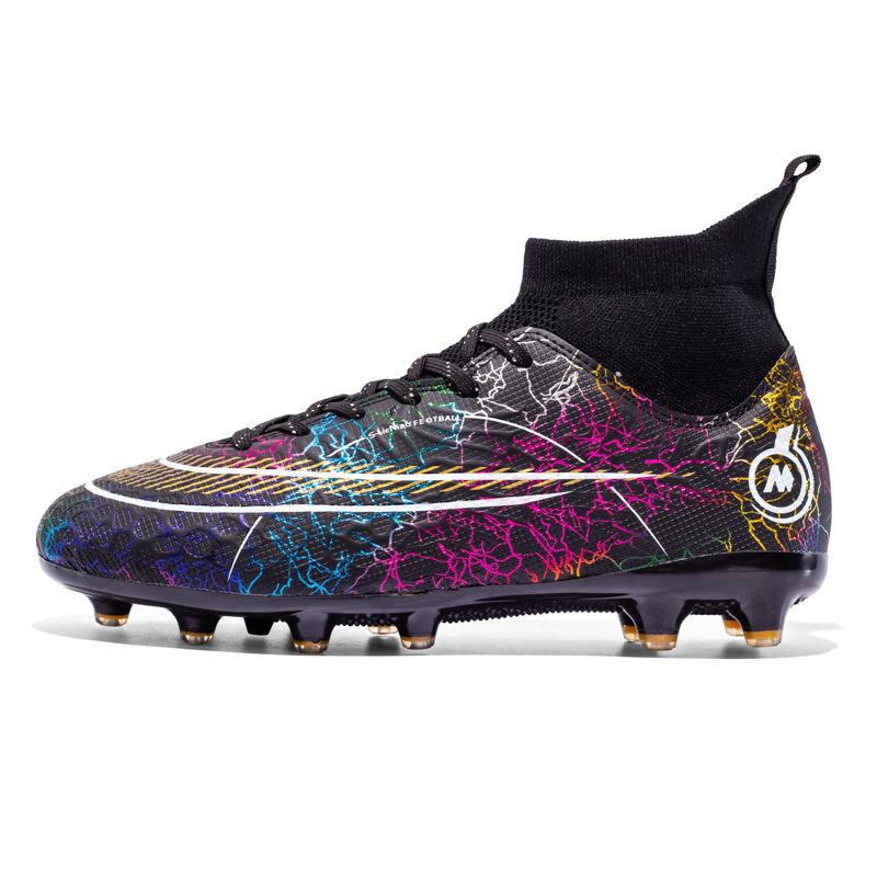New FGTF Football Shoes Men's Breathable High-top Long and Short Nails Youth Children's Football Shoes Fashion Foreign Trade