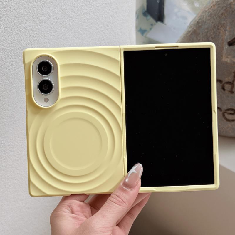 Luxury Lovely Wave Ins Korea Magnetic Phone Protection Case for Samsung Galaxy Z Fold 8 Anti Scratch Candy Color Shockproof Hard Matte Protector Cover