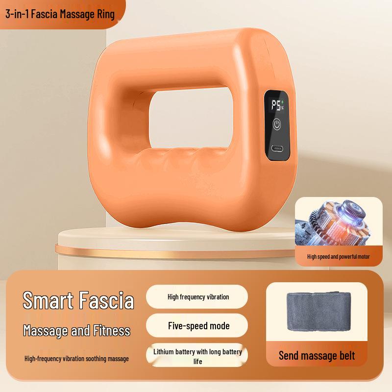 3-in-1 Portable Electric Fascia Gun Massager and Mini Yoga Ring