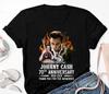 Johnny Cash 70th Anniversary 1954-2024 Thank You For The Memories T-Shirt Unisex T-Shirt
