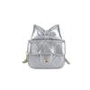 No Ip Small Pu Diamond Quilted Girls Crossbody Bag With Bow For Daily Use