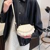 2 Fashion shoulder bag popular pearl chain messenger bag handbag shell bag niche design solid color new